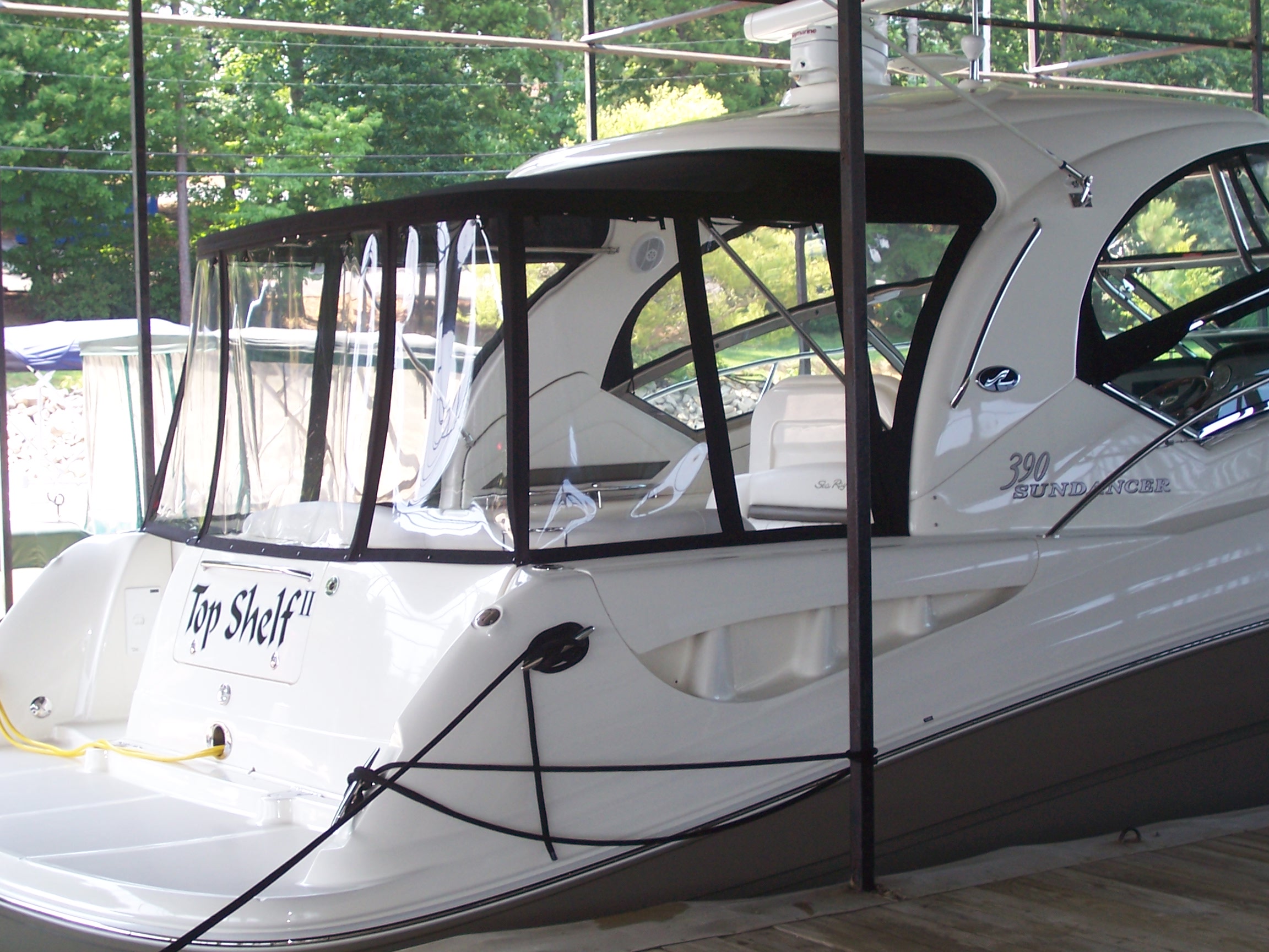 Custom marine canvas on Lake Lanier